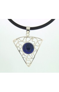 Ciondolo in Argento 925%° lavorazione a filo con centrale in Lapis